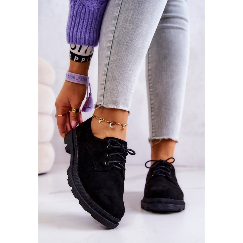 S.Barski Pantofi clasici din piele intoarsa de dama negru Colton 1