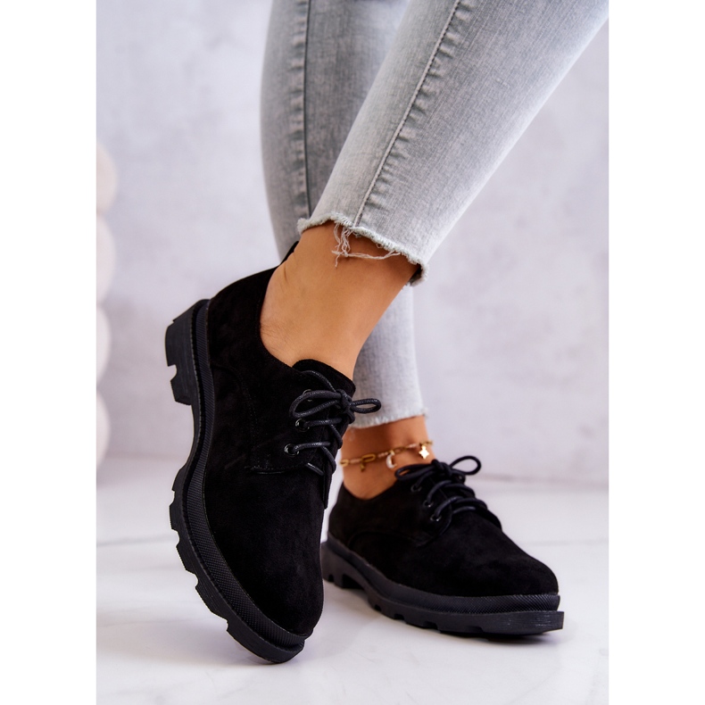 S.Barski Pantofi clasici din piele intoarsa de dama negru Colton 2