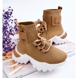 FR1 Pantofi Sport Copii Soc Inalt Bej Nickie 2