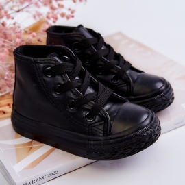 Pantofi înalți pentru copii Black Marney negru 1