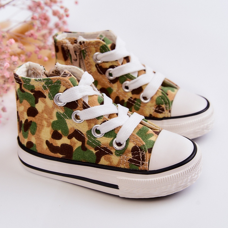 Pantofi Înalți Copii Bej-Verde Filemon 2