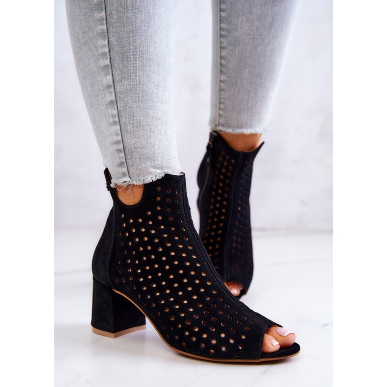 Cizme Ajurate Piele Maciejka 05420-43 Negru 1