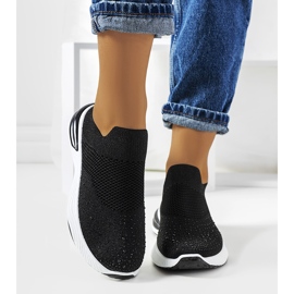 Tenisi sport negri cu slip-on de la Winston negru 1