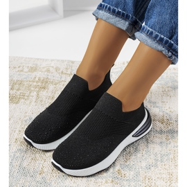 Tenisi sport negri cu slip-on de la Winston negru 2
