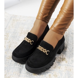 Mocasini negri pe talpa groasa Jeri negru 1