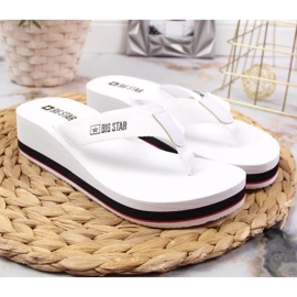 Flip-flops pe Big Star W JJ274A333 cu toc alb 1
