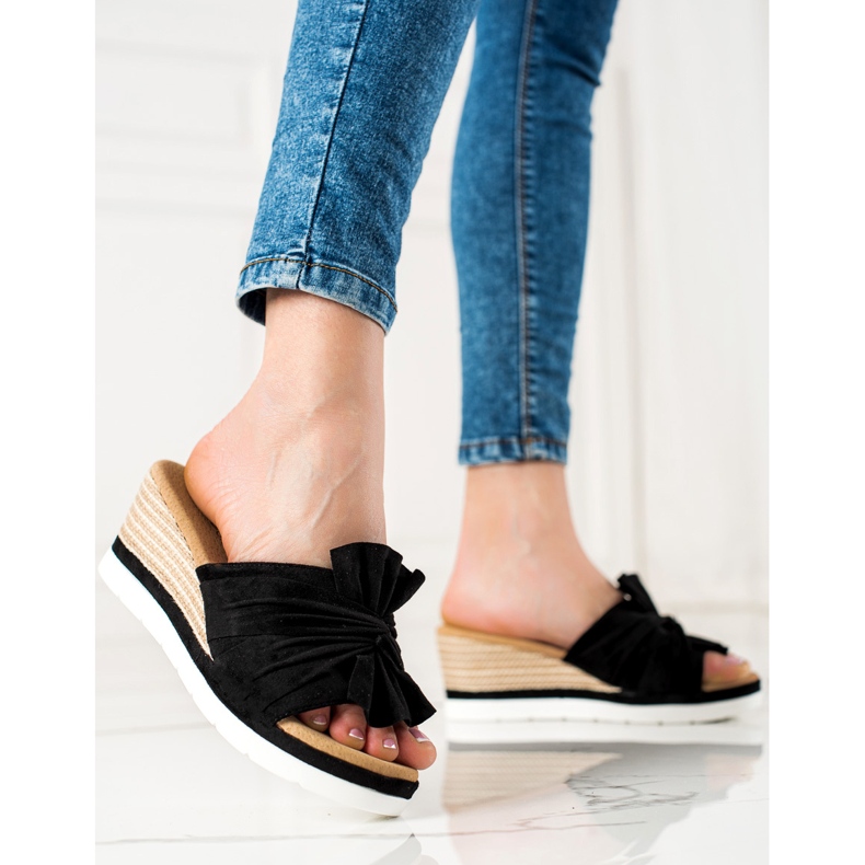 W. Potocki Sandale cu pană Potocki negru 1