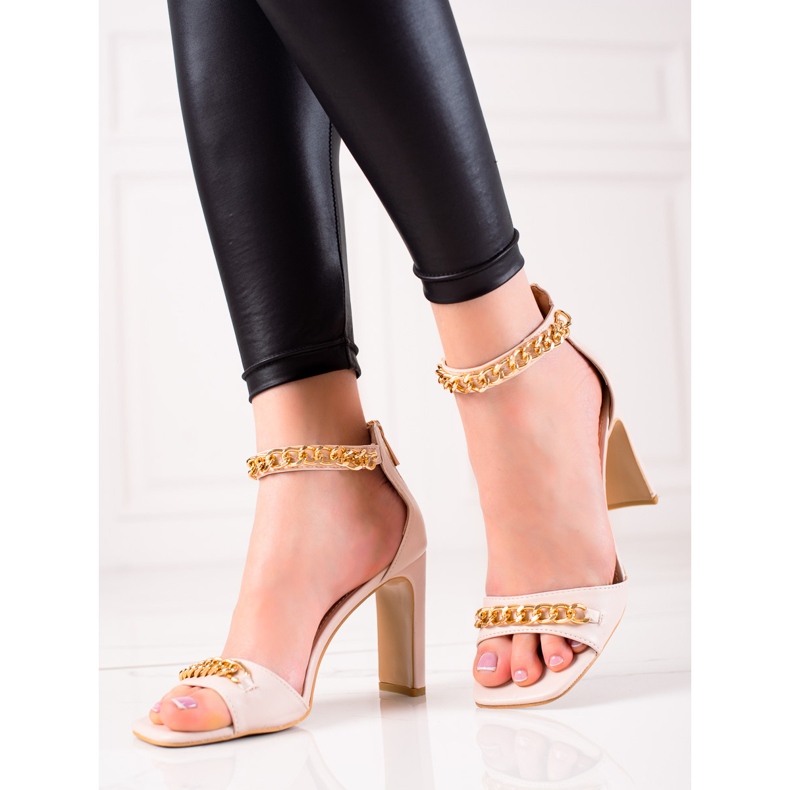 W. Potocki Sandale Potocki elegante bej 1 W. Potocki Sandale Potocki elegante bej 1