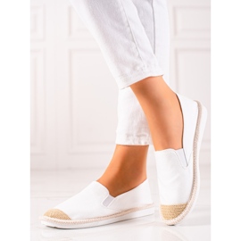 TRENDI Espadrile albe casual 1