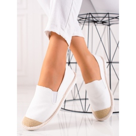TRENDI Espadrile albe casual 2