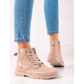 Sabatina Adidași înalți originali bej maro 2