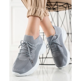 Renda Adidași gri cu șireturi 2