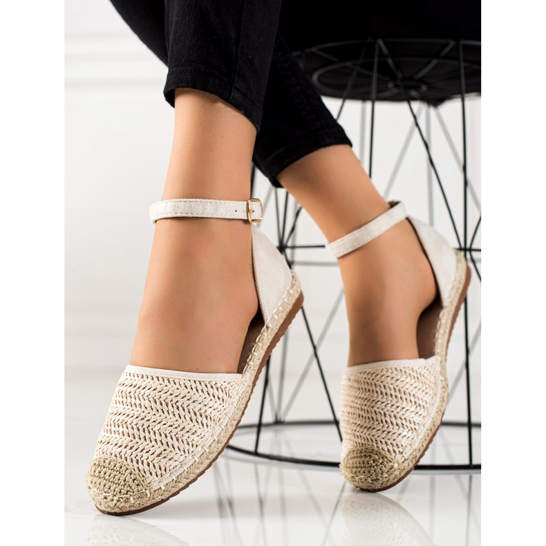 Anesia Paris Espadrile Impletate Cu Catarama bej 1
