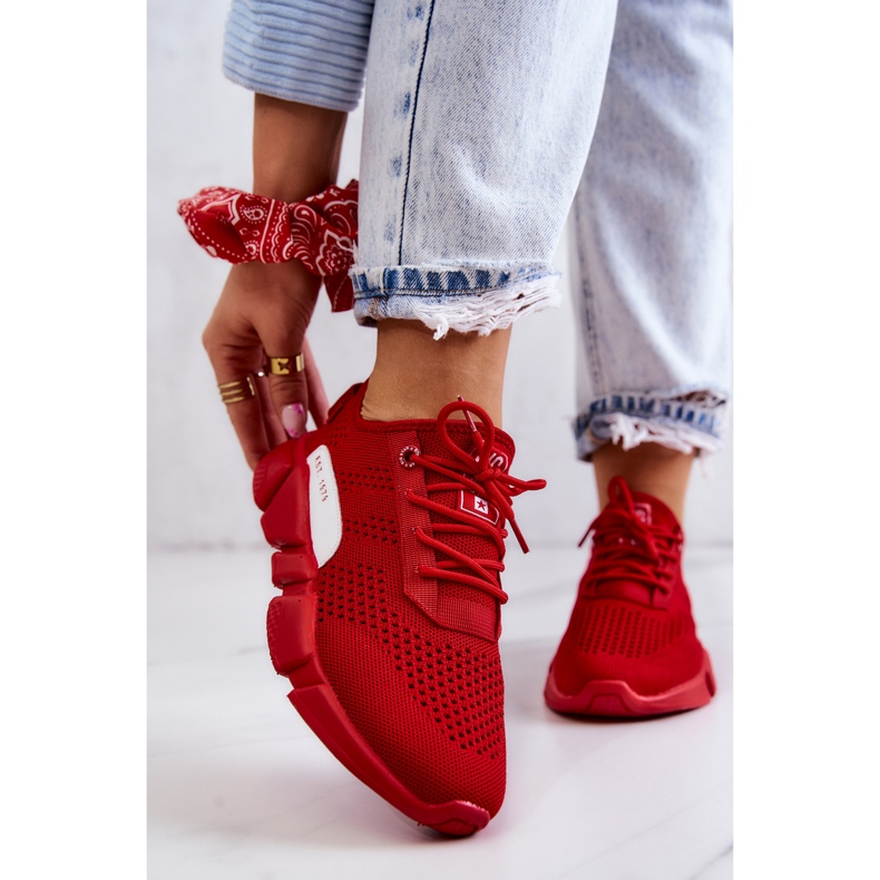 Pantofi sport dama Memory Foam Big Star JJ274270 Rosu roșu 1