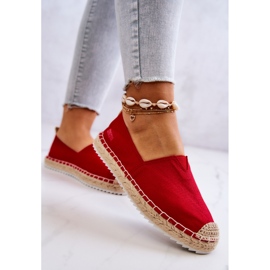 Espadrile roșii pe talpă împletită Big Star HH274494 roșu 2
