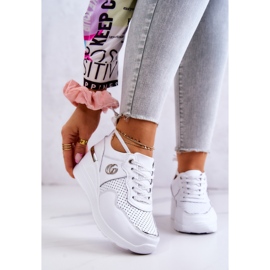 S.Barski Pantofi sport din piele de damă pantofi albi Loissa 1
