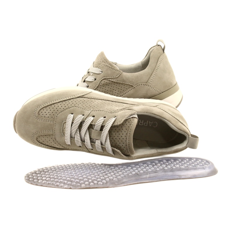 Pantofi Caprice din piele ajurata pentru dama 23708-28 in nuante de verde 8