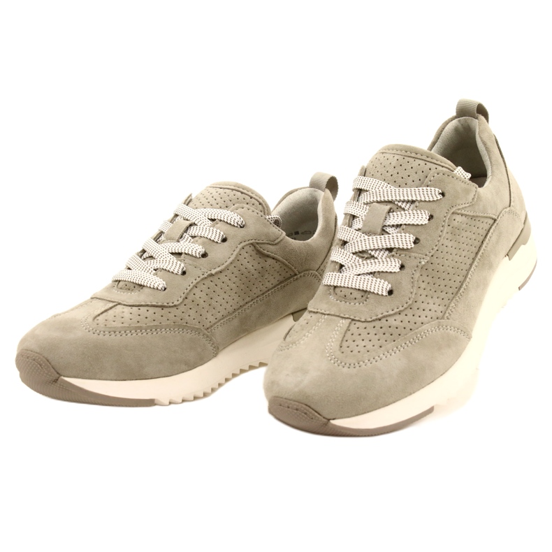 Pantofi Caprice din piele ajurata pentru dama 23708-28 in nuante de verde 3