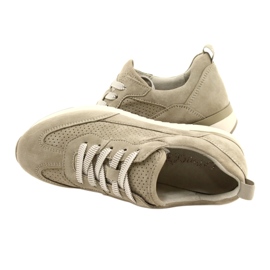 Pantofi Caprice din piele ajurata pentru dama 23708-28 in nuante de verde 6