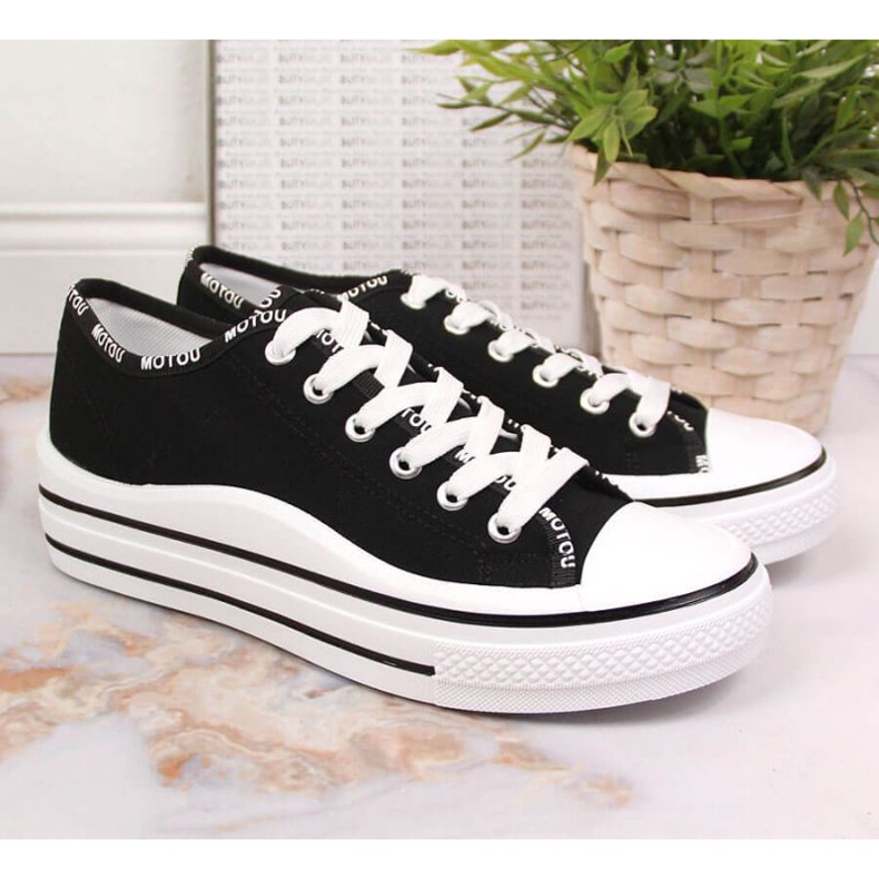 Tenisi pe platforma S. Barski W OLI156A negri negru 2