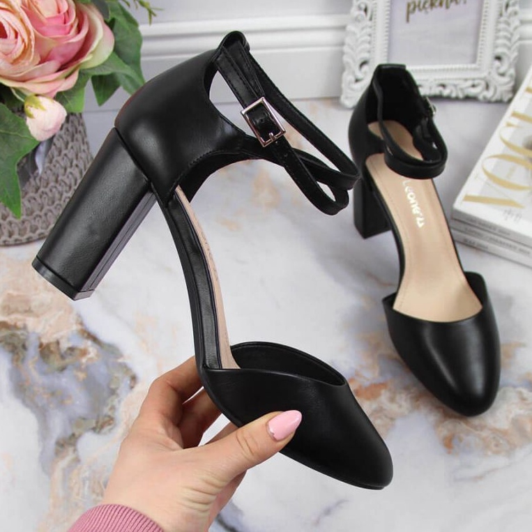 Sandale pe stâlp lui Sergio Leone W SK364B negre negru 1