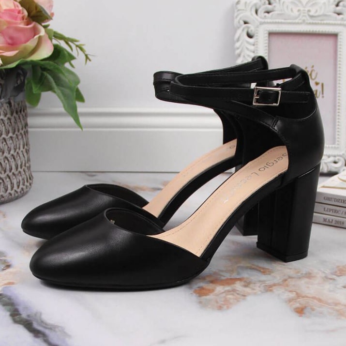 Sandale pe stâlp lui Sergio Leone W SK364B negre negru 2