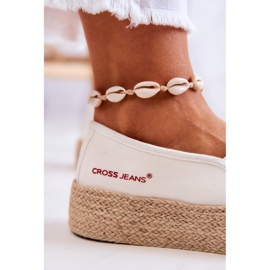 Espadrile de damă On The Platform Cross Jeans JJ2R4013C Alb 9