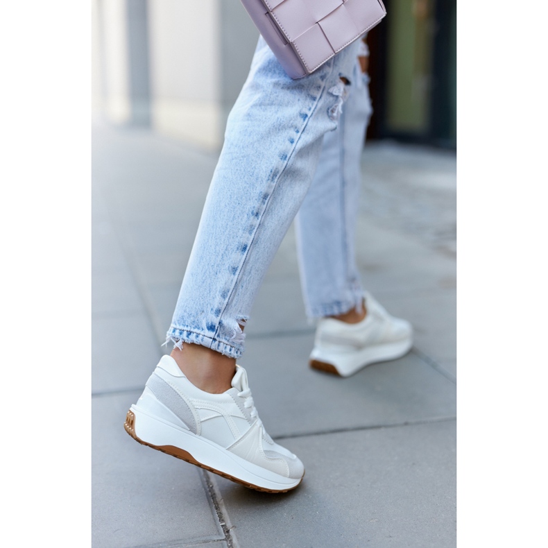 FG2 Pantofi sport alb-gri Coryse Tied 1