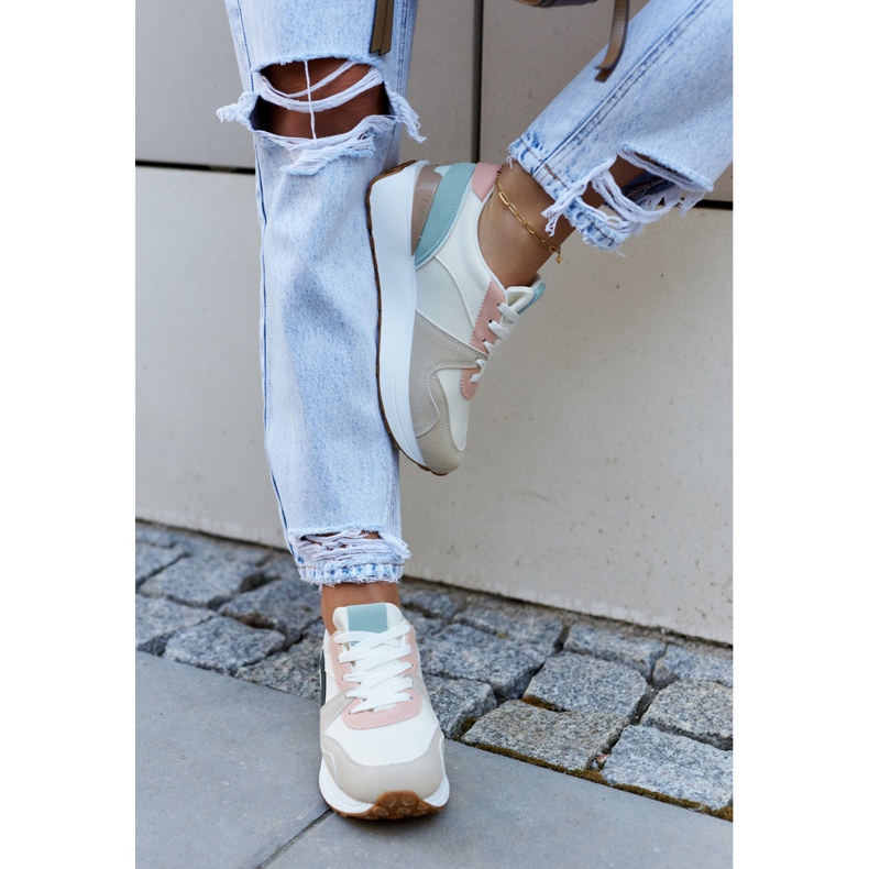 FG2 Pantofi sport Coryse Tied bej și verde maro 1 FG2 Pantofi sport Coryse Tied bej și verde maro 1