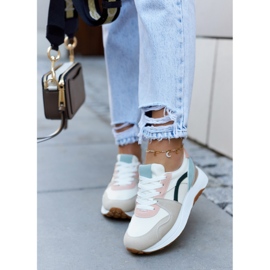 FG2 Pantofi sport Coryse Tied bej și verde maro 2 FG2 Pantofi sport Coryse Tied bej și verde maro 2