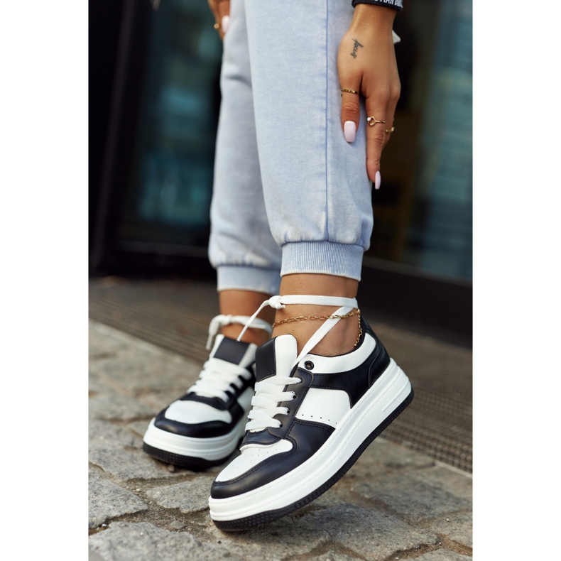 FG2 Pantofi sport dama alb si negru New Haven 1