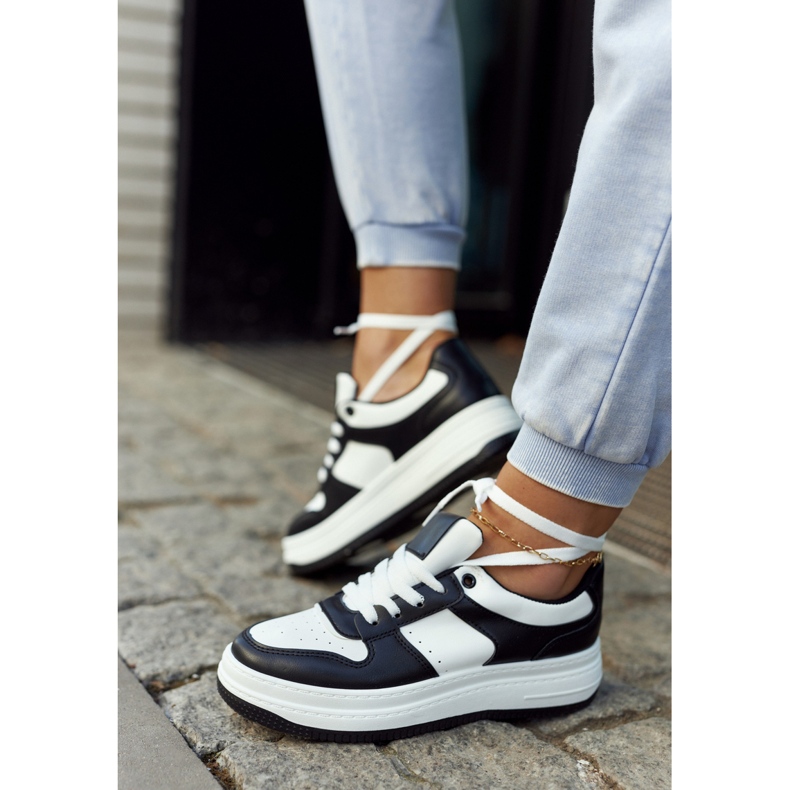 FG2 Pantofi sport dama alb si negru New Haven 2