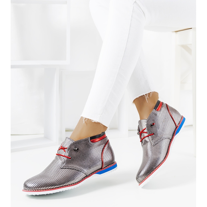 Pantofi Luella de damă argintii ajurati 1