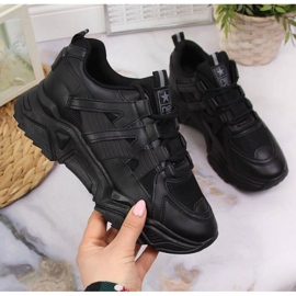 Tenisi cu pană News W EU649A negri negru 1