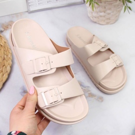 Papuci de cauciuc cu catarame S. Bararski W OLI157A bej 1