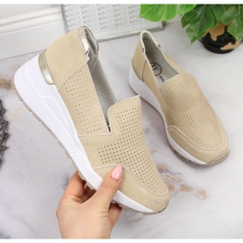 Tenisi ajurati din piele Filippo W PAW333A bej 1