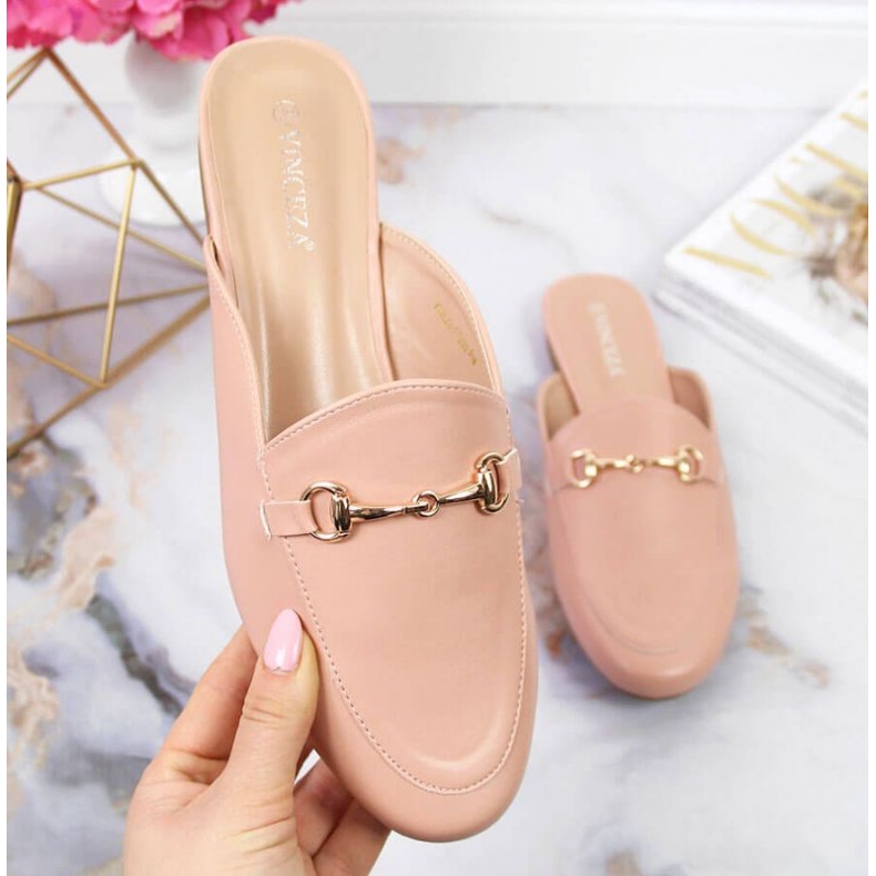 Papuci inchisi cu ornament Vinceza W JAN103B roz 1