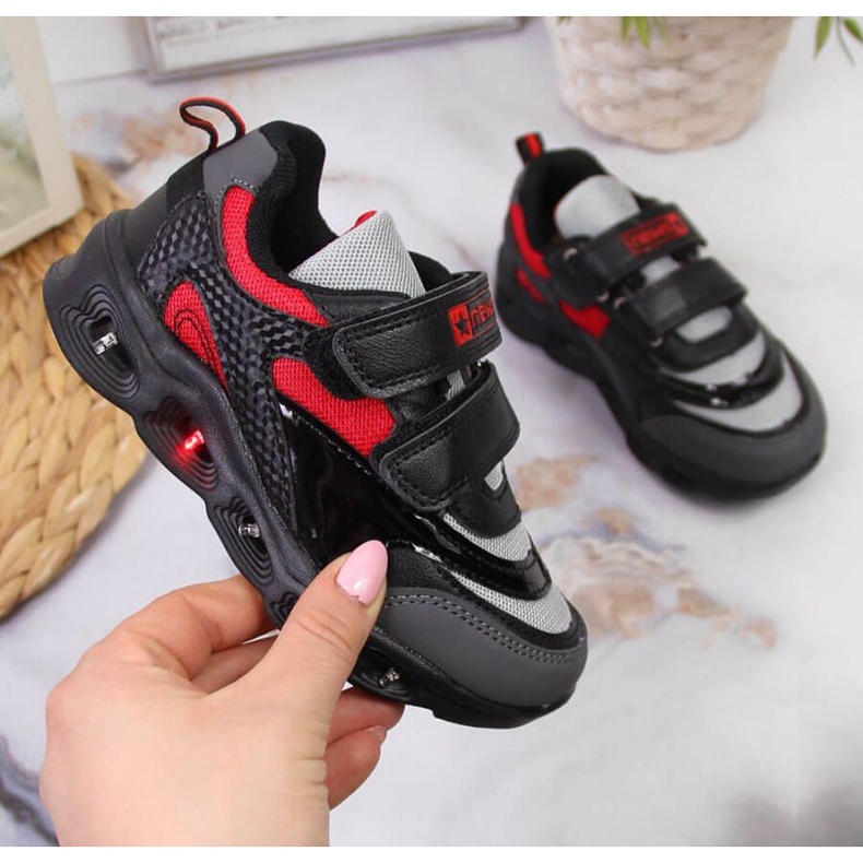 Pantofi cu talpă lucioasă News Jr EVE348 negru 1