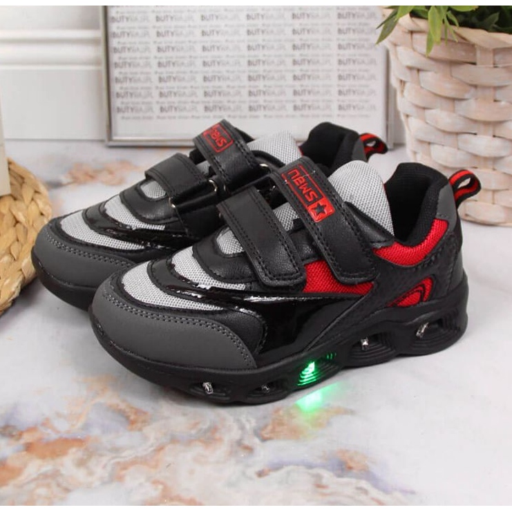 Pantofi cu talpă lucioasă News Jr EVE348 negru 2