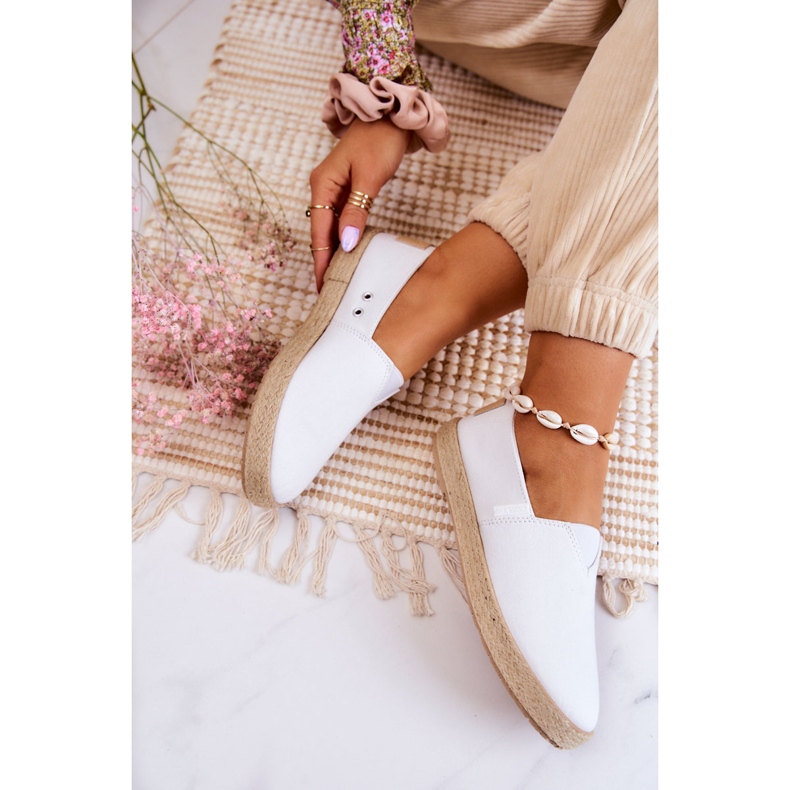 Big Star Espadrile de damă la modă Blugi încrucișați JJ2R4001C Alb 2 Big Star Espadrile de damă la modă Blugi încrucișați JJ2R4001C Alb 2