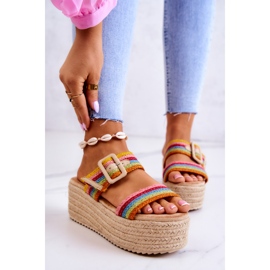 FJ1 Papuci De Dama Pe Platforma Multicolor Lazare 1