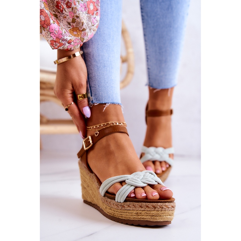 Sandale cu pană la modă, verde strălucitor Roseville 2