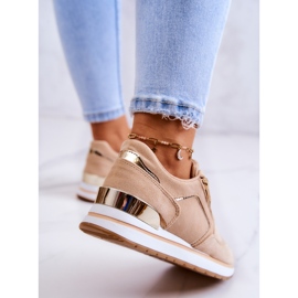 FB2 Pantofi sport din piele intoarsa pe o platforma Riverside Bej Inchis 2