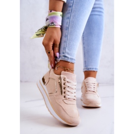 FB2 Pantofi sport din piele intoarsa pe platforma Riverside Bej Deschis 1