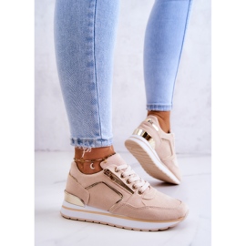 FB2 Pantofi sport din piele intoarsa pe platforma Riverside Bej Deschis 2