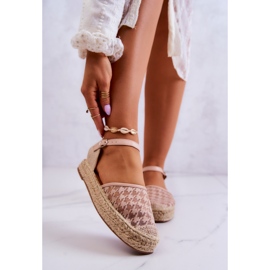 Espadrile De Damă Cu Cataramă Nude Charlene bej 1 Espadrile De Damă Cu Cataramă Nude Charlene bej 1