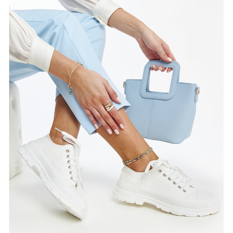 Tenisi albi pe o talpă grosieră Prenzel 1