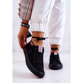 Tenisi dama din material Cross Jeans JJ2R4049C Negru 1