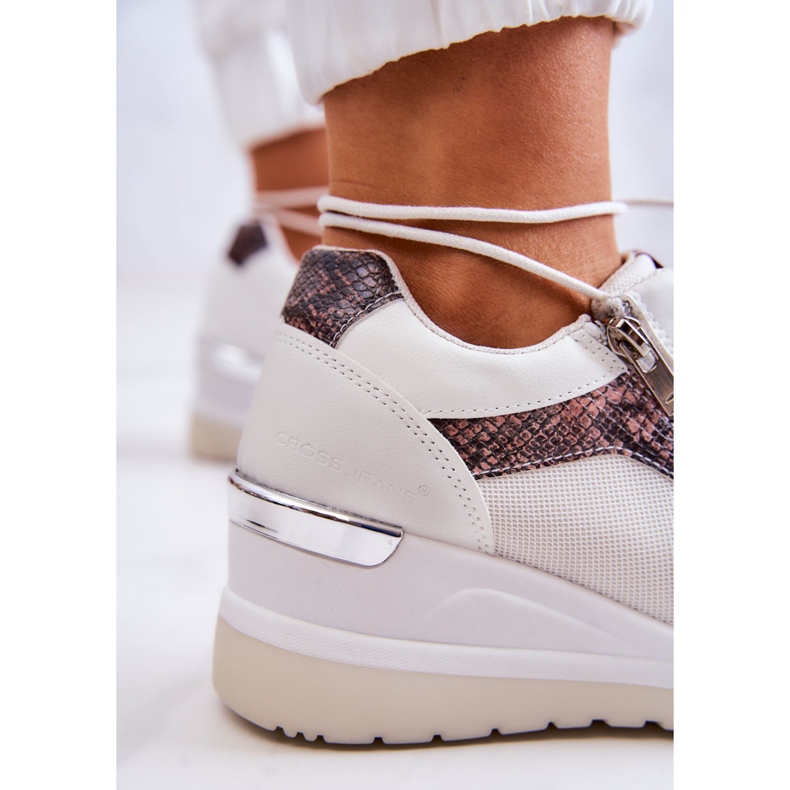 Pantofi de damă On Wedge Cross Jeans JJ2R4028C Alb 2