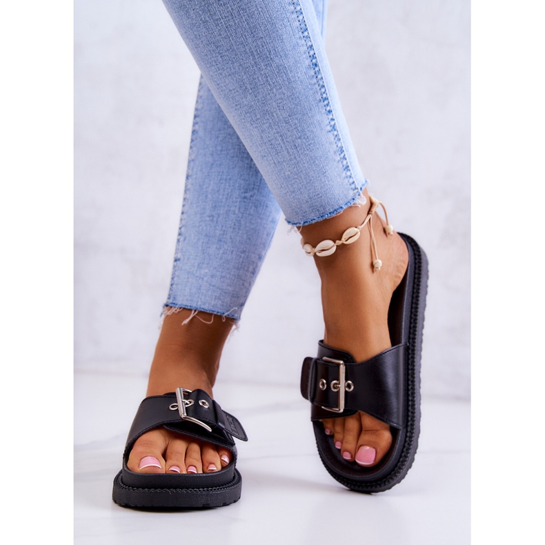 Papuci Clasici Cu Catarama Big Star JJ274A307 Negru 2